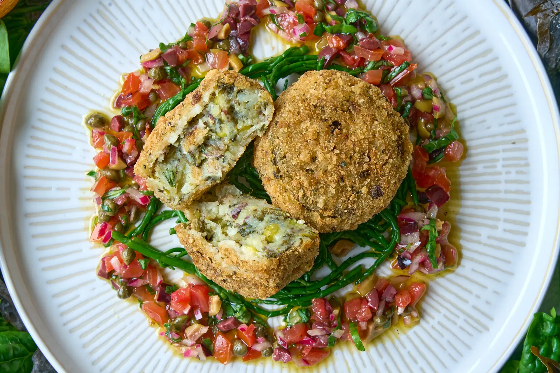 Vegan fishcakes