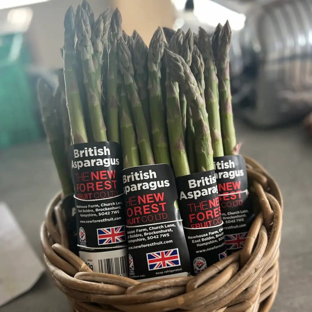 New Forest Asparagus in a basket